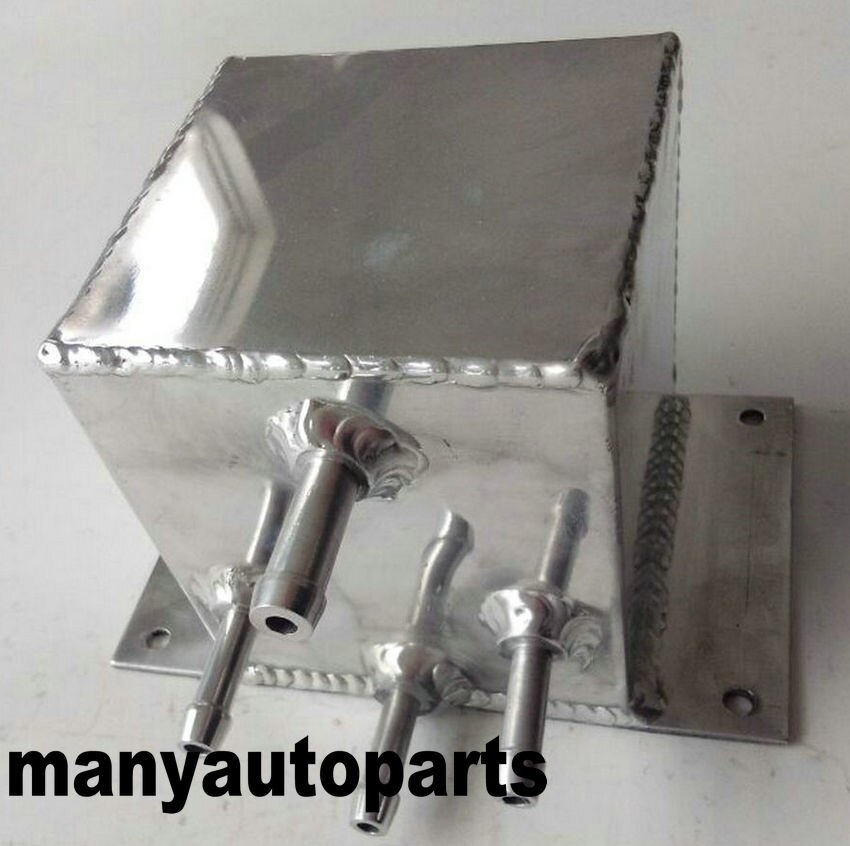 UNIVERSAL 2.5L ALUMINUM RADIATOR COOLANT OVERFLOW TANK + PRESSURE CAP 2.5 LTR