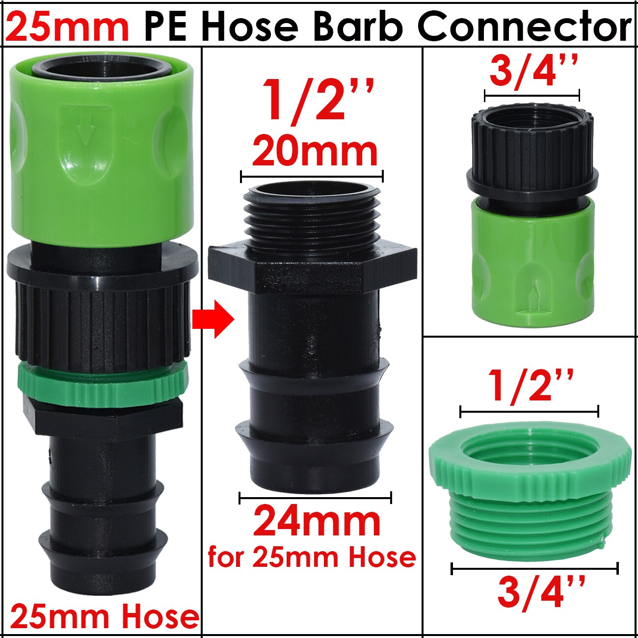 koppeling, lucht, 4mm > 6mm - (per stuk koppeling, lucht, 4mm > 6mm - (per stuk