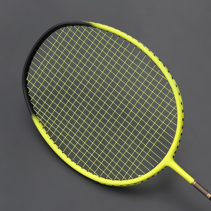 Professionele Ultralight Carbon Fiber 5U 75G Strung Badminton Racket Max Spanning 30LBS Racquct Met Snaren Tassen Rackets Sport