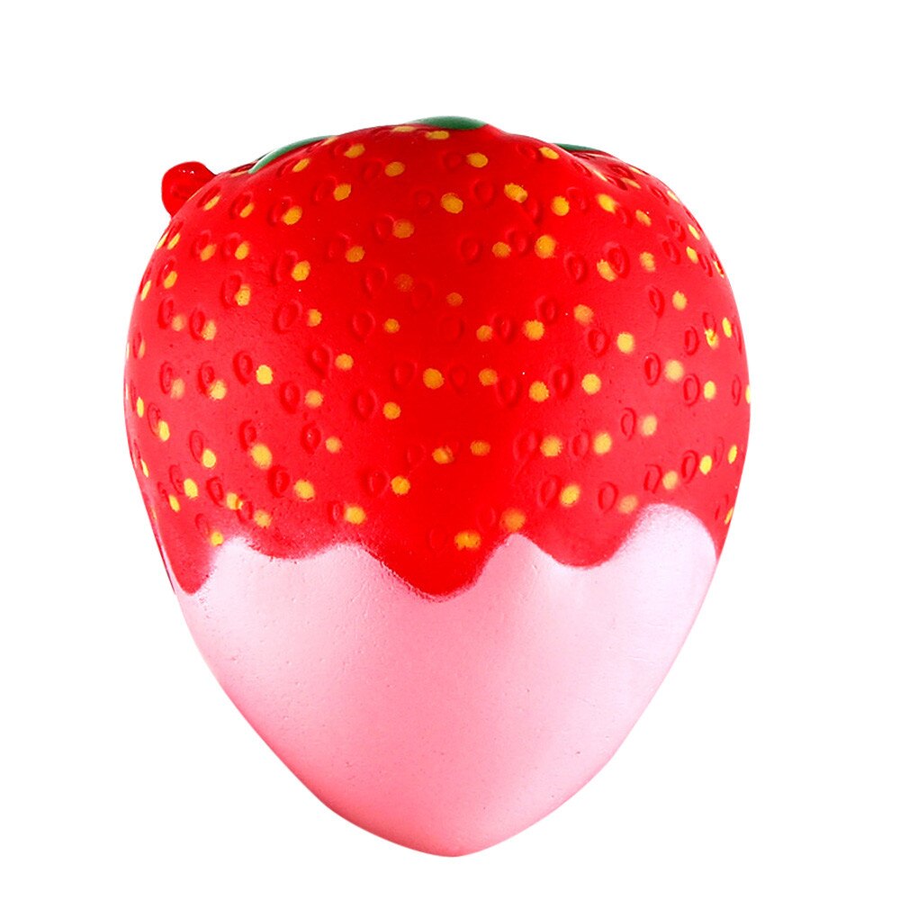 Encantadoras fresas de PU, juguetes suaves de relajación y descompresión, descompresión rápida, juego lento, productos de ventilación irritable: Rosa