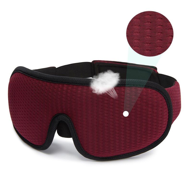 3D Slaapmasker Blokkeren Licht Ademend Zachte Gewatteerde Slaap Masker Voor Ogen Slapen Blindfold Eye Cover Slaapmasker Eyepatch: Red