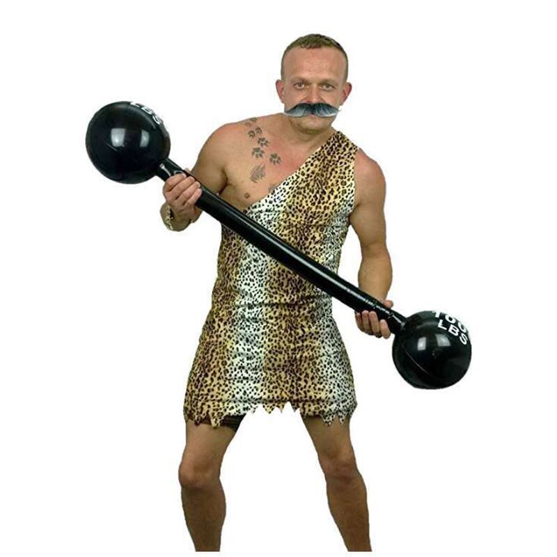 Opblaasbare Barbell 120cm Opblaasbare Halter Kinderen Opblazen Speelgoed Familie Outdoor Game Photo Prestaties Prop Party Decoratie