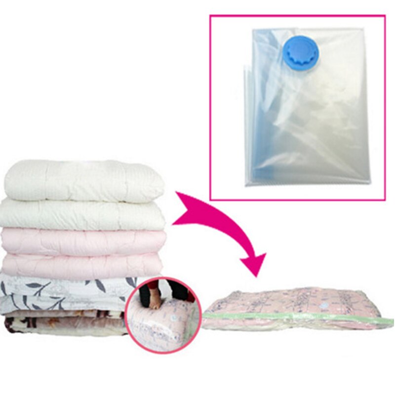 1Pcs Thick Vacuum Compression Bags, Vacuum Storage Bags, Transparent Multi-specification Vacuum Bags With Valve Bag, Large Size