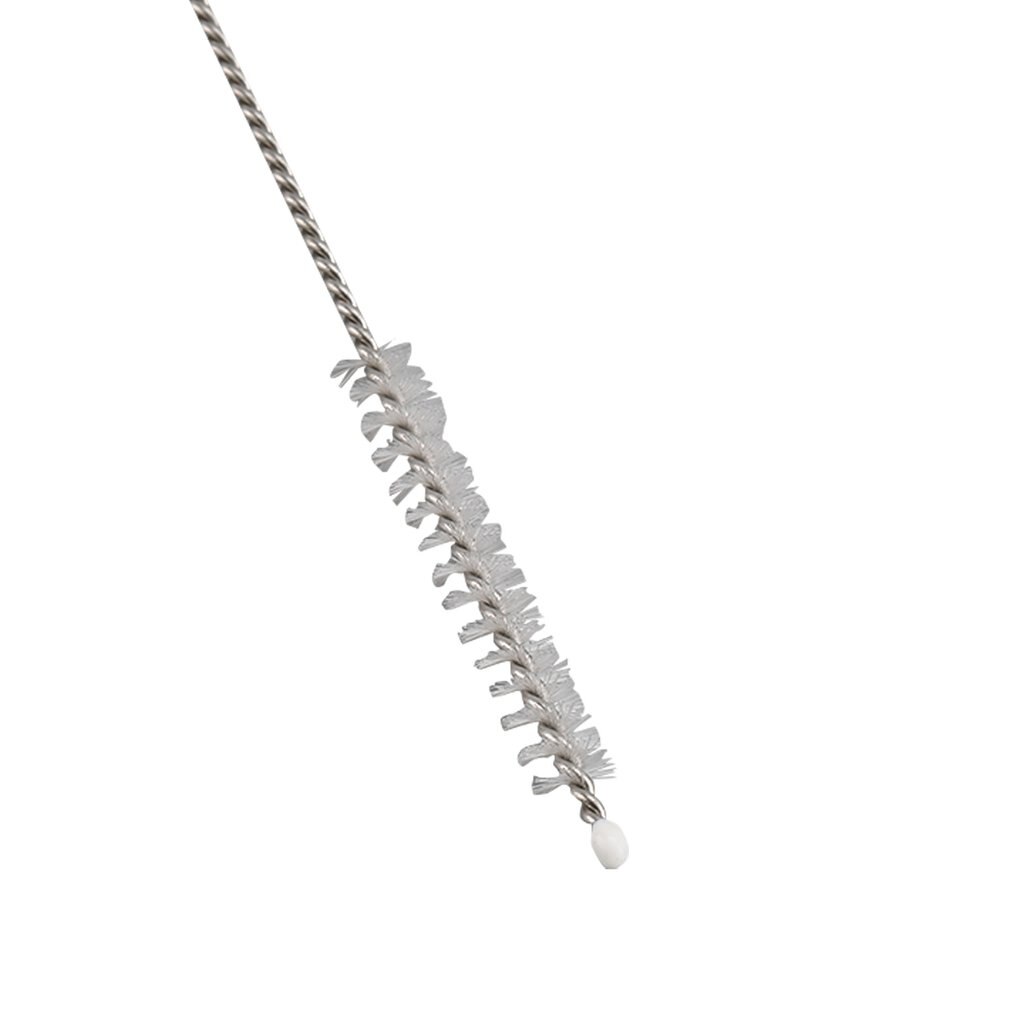 Botella portátil espiral de paja blanda cepillo para limpieza de hogar, cepillo de acero inoxidable para botella, cepillo de paja, cepillo para taza