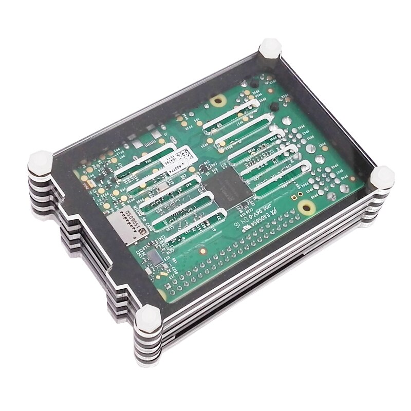 RASPBERRY PI 3B+ BOX RASPBERRY PI CASE black and transparent with fan