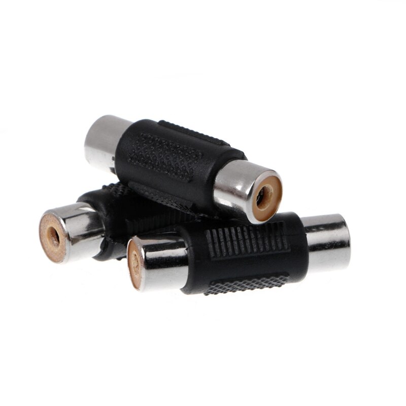 5 Pcs RCA Female to RCA Female Audio Video Cable Jack Plug Adapter Connector