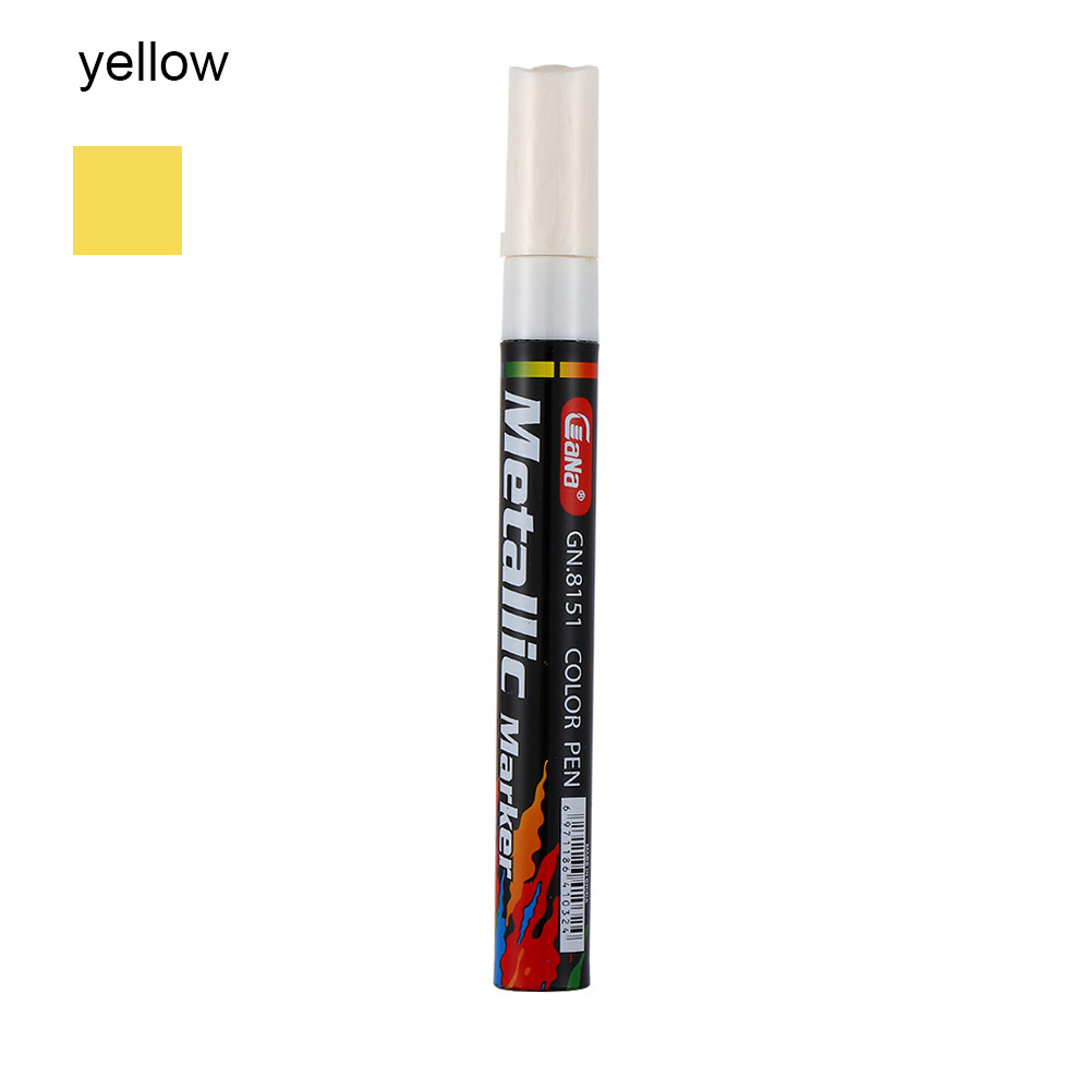 1PC Waterproof Auto Car Coat Painting Pen Touch up Scratch Clear Repair Remover Marker Car Motorcycle Tools Accessories: Yellow