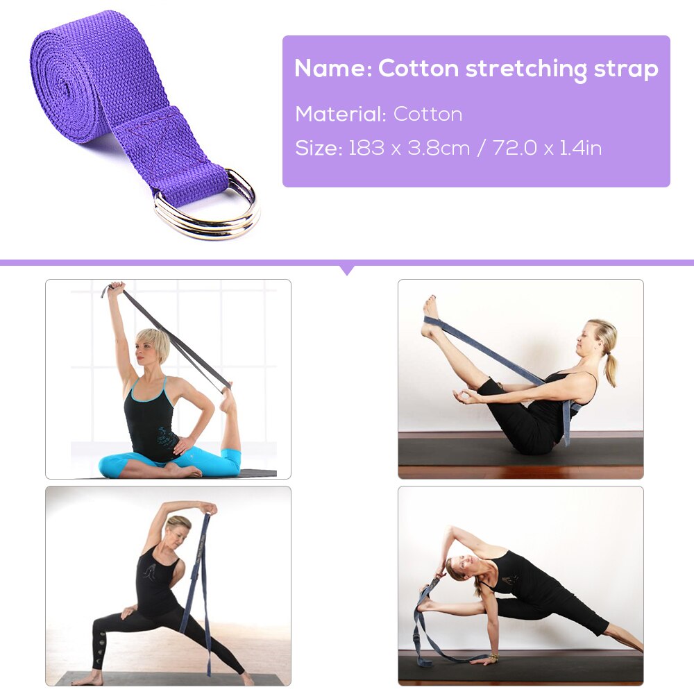 5 pièces équipement de Fitness Yoga équipement ensemble Pilates anneau Yoga coton sangle résistance boucle bande Figure 8 exercice de bande de résistance