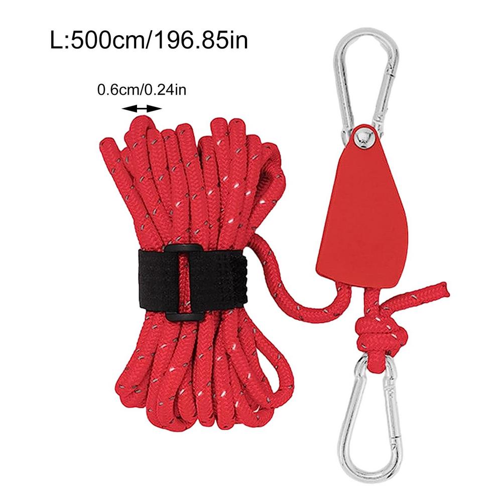 Kampeertent Vastbinden Touw Strakker Bevestiging Katrol Hangers Luifel Touw Haak Gesp Touw Aanhaalriemen Gereedschap: plum