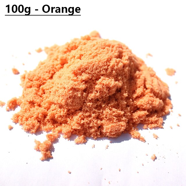 100g/Set Sand Glue for Slime Clay Novelty Beach Toys Sand Model Clay Dynamic Moving Magic Sand Toys for Children Christmas: 100g-Orange Sand