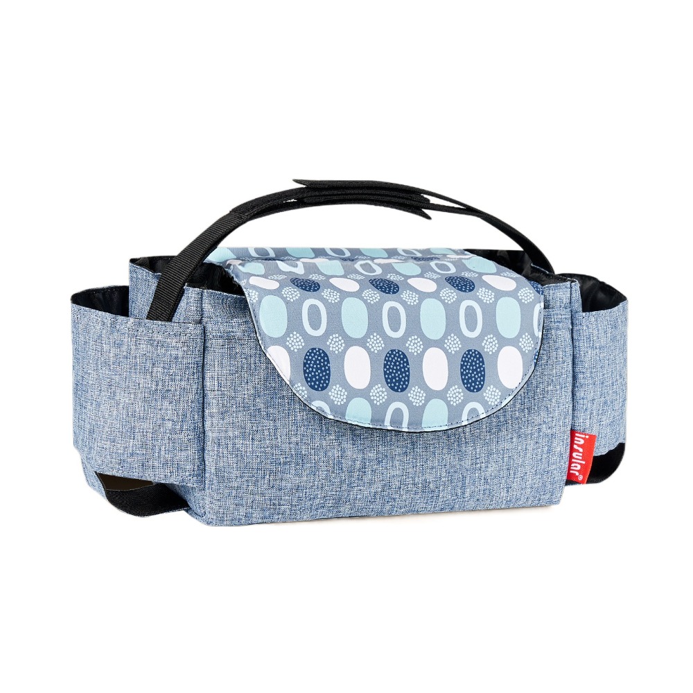 Multifunktionale kinderwagen-organizer-tasche, flaschenhalter, große fassungsvermöGen, kinderwagen-hängetasche, wickeltasche, wickeltasche, kinderwagen-aufbewahrungstasche: Grün