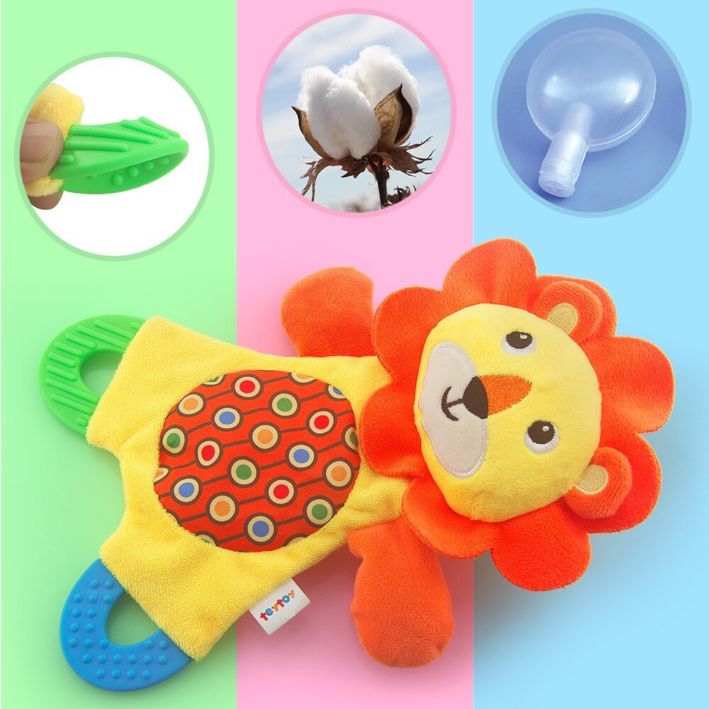 2Pcs Teytoy Baby Kinderziektes Speelgoed, Leeuw En Koala Soft Krinkel Doek Baby Speelgoed Voor Peuter, zuigelingen En Kinderen