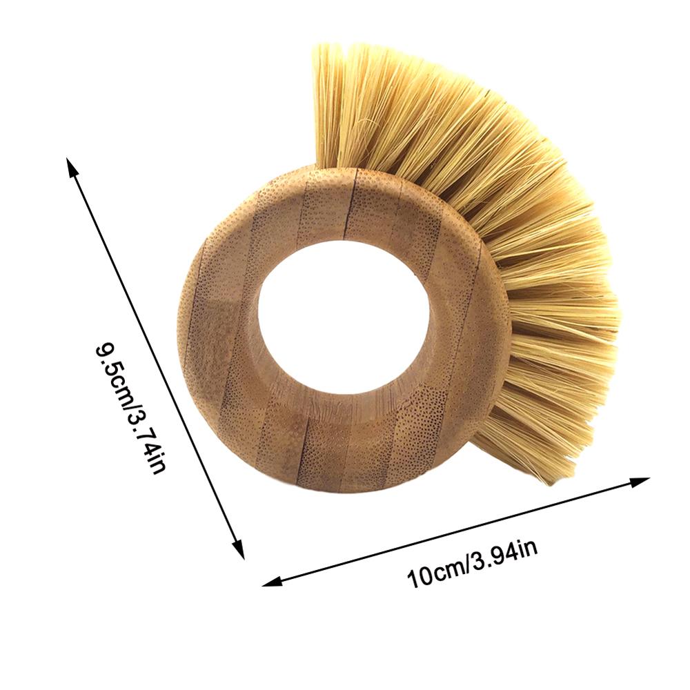 Cepillo de limpieza de madera, sartén con mango largo, cepillo para lavar platos, cuencos, cepillos de limpieza, accesorios de Herramientas de limpieza de cocina para el hogar: Type E