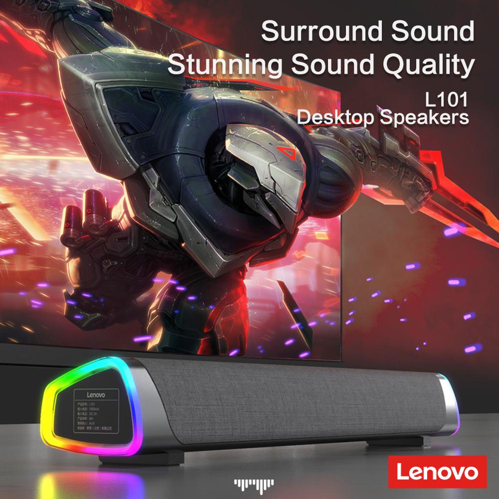 Lenovo L101 Desktop Speaker Stereo Muziek Surround Subwoofer Speaker Voor Macbook Laptop Notebook Pc Speler Bedraad Luidspreker