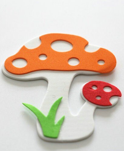 1bag/LOT,EVA foam mushroom without stickers Kindergarten crafts Scrapbooking kit.Pocket craft Easter crafts Classic toys OEM