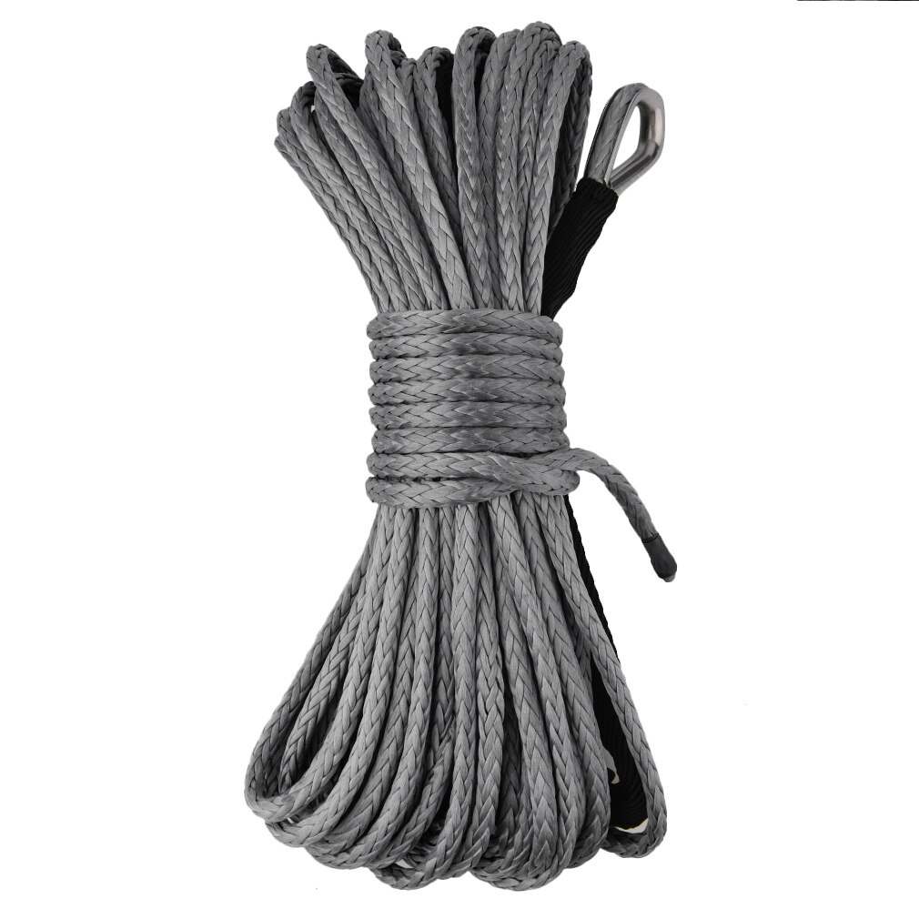 5mm×15m Good 12 Strand Braid Winch Line Synthetic Pulling Hauling Rope Line High strength Lightweight Climbing Outdoor Rope: black