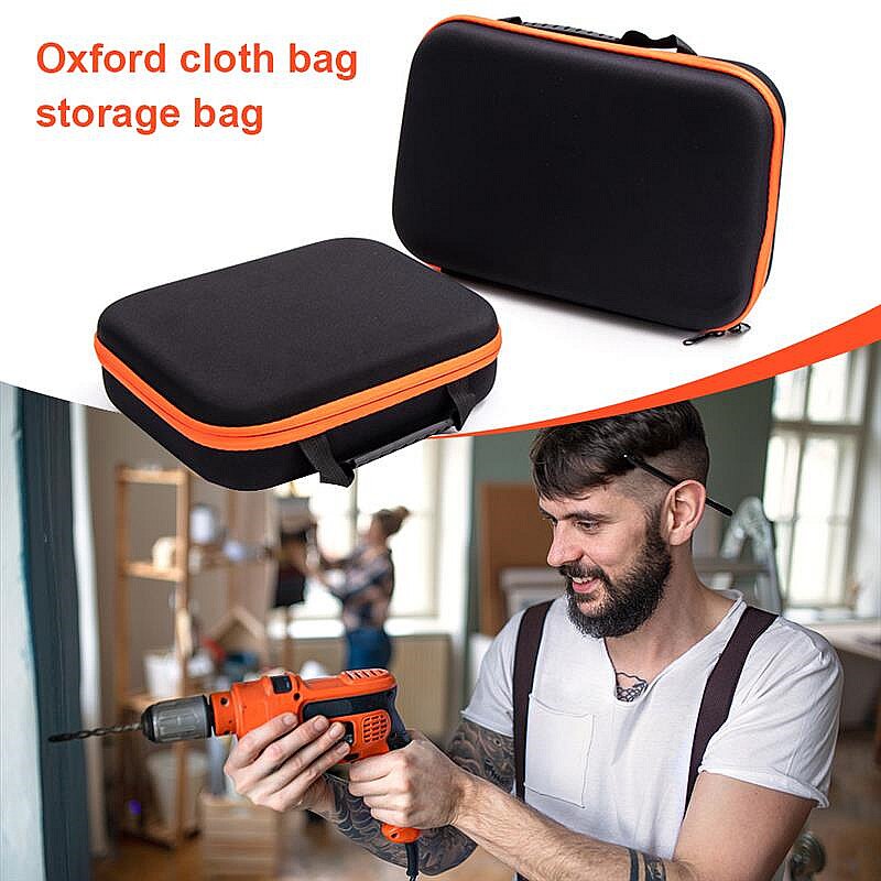 Electric Drill Bag Electric Screwdriver Suitcase Power Tool Storage Bag Waterproof Oxford Handbag Carry Case Large Capacity