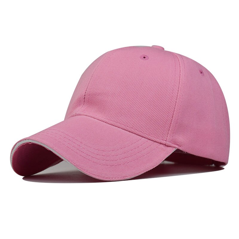 Baseball Cap Snapback Hat Polyester Thick Spring Autumn Cap Pure color cap keep warm Hip Hop Fitted Cap For Men Women: Pink