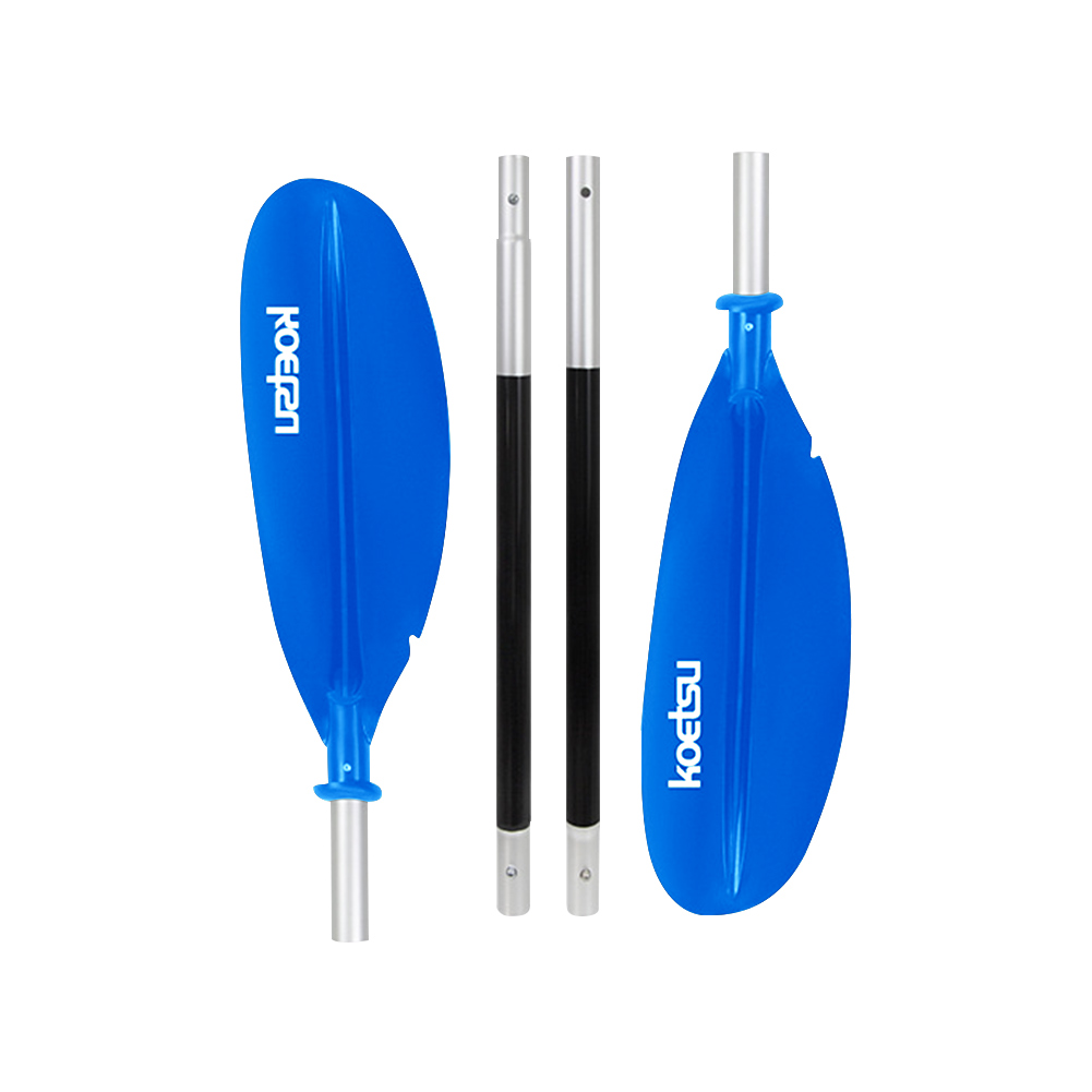 4-delige SUP-peddel Verstelbare dubbele kop Surfpaddle Aluminium Stand Up Paddleboard-peddels voor buitensporten: Blauw
