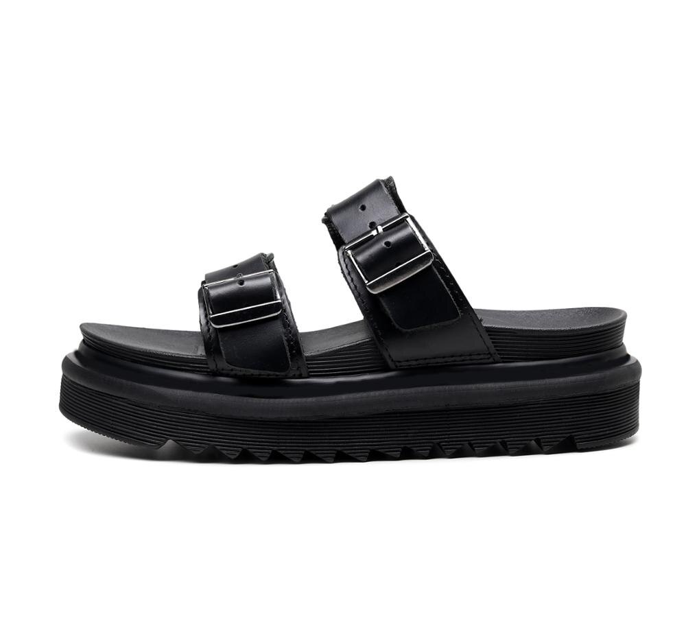 Women Sandals Myles Platform Slide Doc Leather Summer Shoes Martins Ladies Buckle Strap Casual Women Sandals