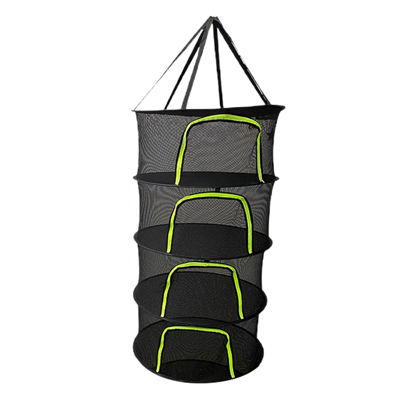 Opvouwbare 4 Lagen Drogen Netto Visnet Droogrek Opknoping Groente Vis Gerechten Droger Netto 35X35X65cm Pe Hanger Vis Netto: 4 Layers