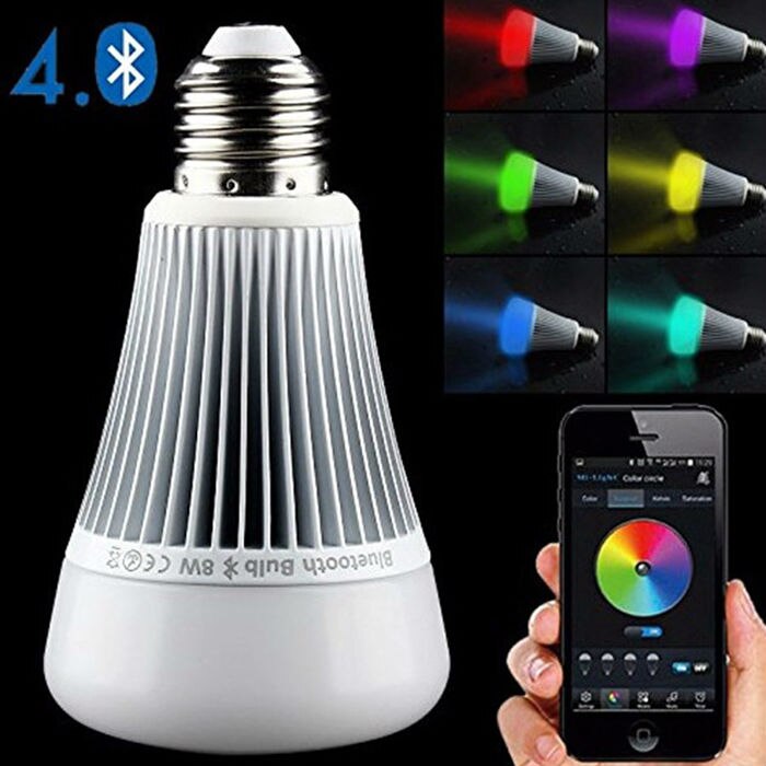 Multifunctionele Mi. licht Bluetooth Lamp E27 110 V 220 V 8 W Smart Led Lamp RGBCCT Cool/Warm Wit LED SpotLight lamp