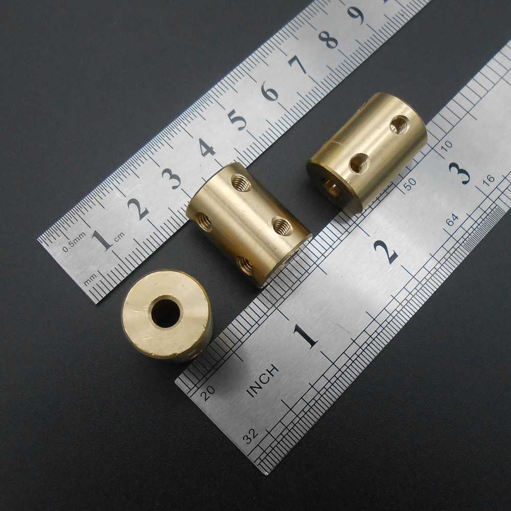 Pangyoo Accouplement Rigide D16 L22 Laiton 10mm To 10mm - Coupleur Moteur Connecteur Arbre