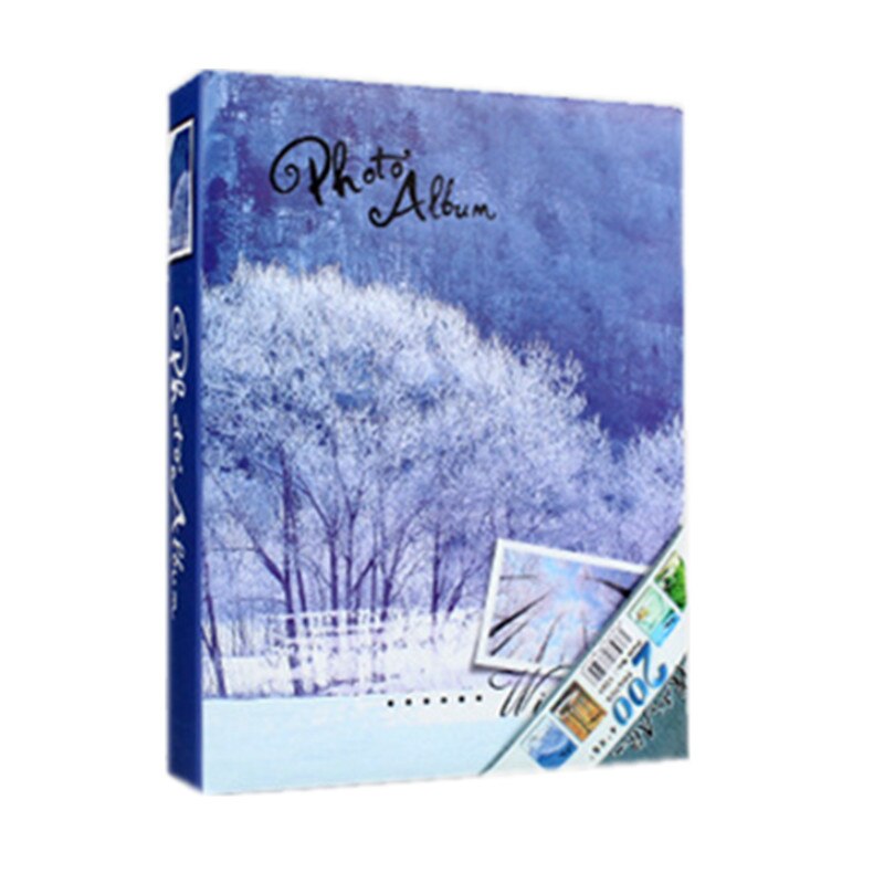 200 Sheets Season Photo Album Scrapbook Interleaf Type Classical 6 Inch Sping Paper Photo Album: Red