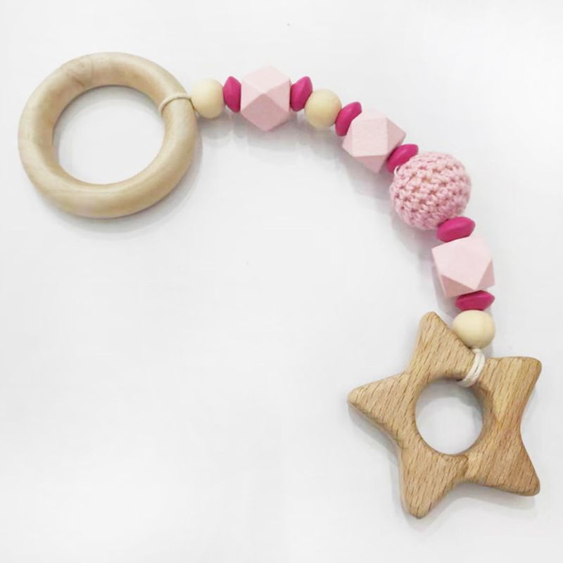 6 Stks/set Kinderkamer Decoratie Houten Baby Kids Fitness Rack Hanger Beukenhout Opknoping Ornamenten