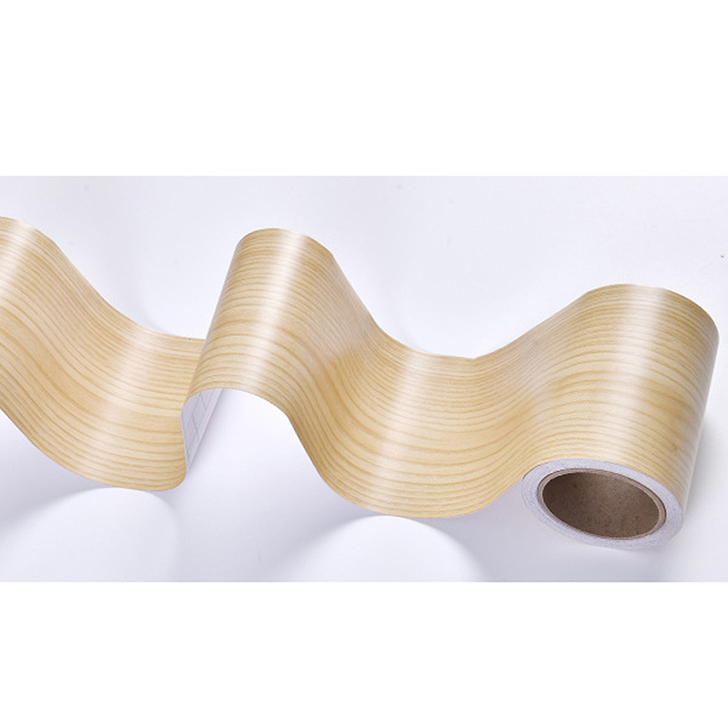1Roll 10M Realistische Houtnerf Reparatie Garenloos Duct Tape Vloer Meubels Renovatie Plint Lijn Sticker Woondecoratie: Black