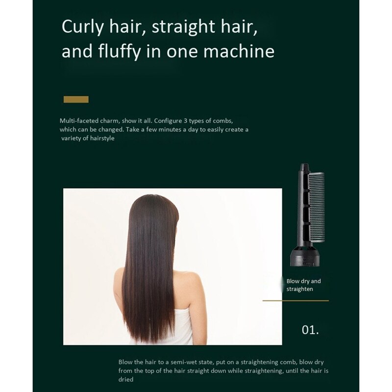 Föhn Machine 3 In 1 Multifunctionele Haar Styling Tools Haardroger Haar Krultang Stijltang Droger Kam Borstel Eu Plug