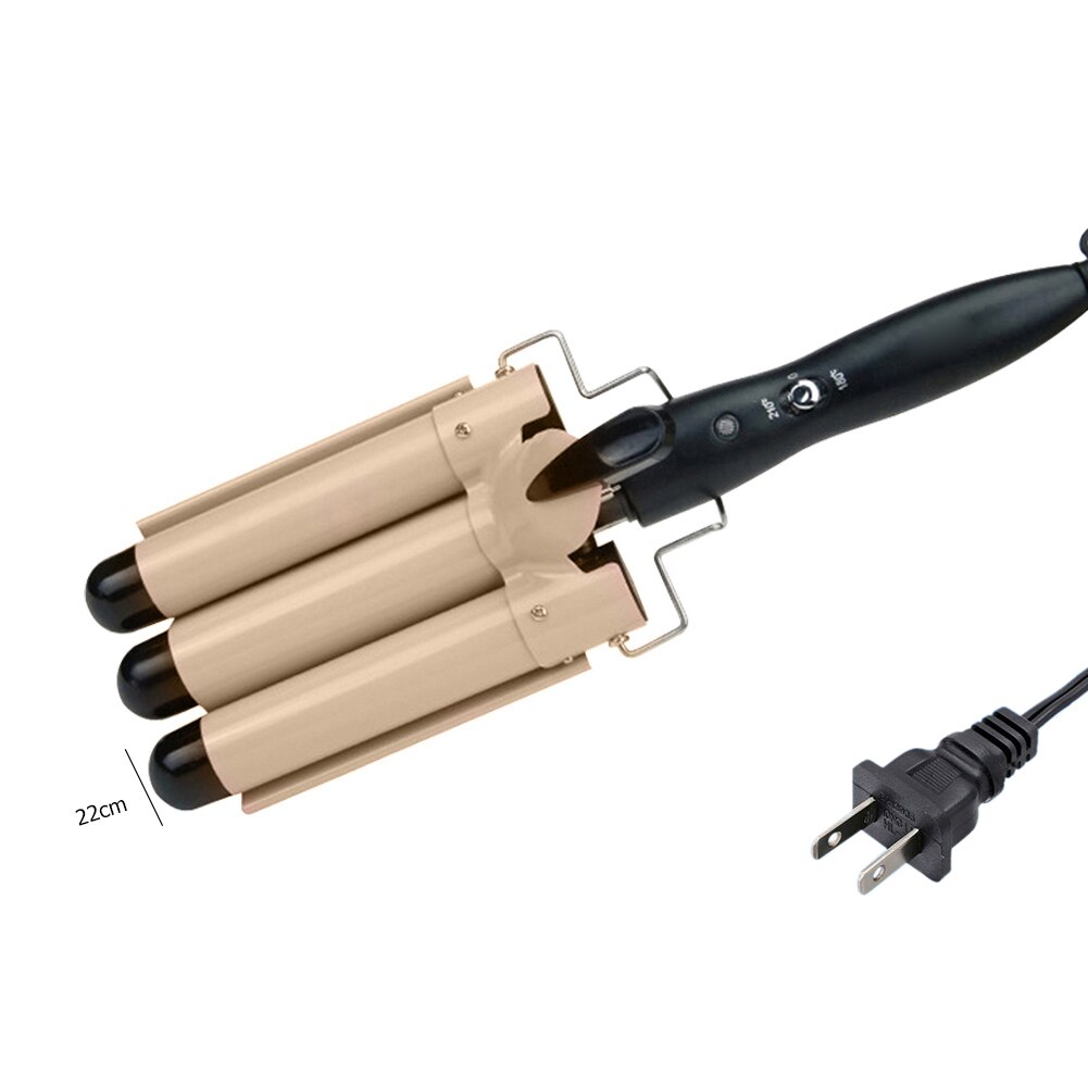 Curling Iron 3 Barrels Curly Hair Wavy Hair Styling Tool Electric Ceramic Curling Iron Curling Iron US Plug