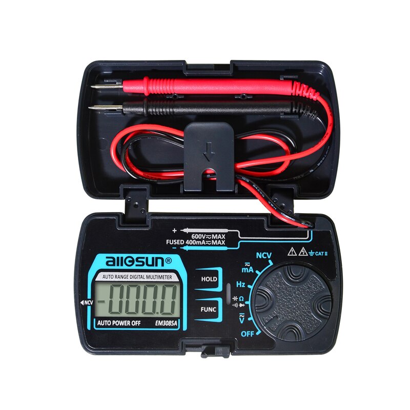 all-sun EM3085A Mini Auto Range Digital Multimeter AC DC Ammeter Voltmeter Ohm NCV Capacity Frequency Portable Pocket Meter: Default Title