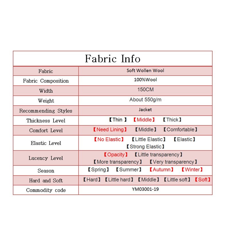 Pearlsilk Coffee Soft Wollen Wool Fabrics Wool Garment Materials Autumn Women Jacket Coat Sewing Cloth Tailor