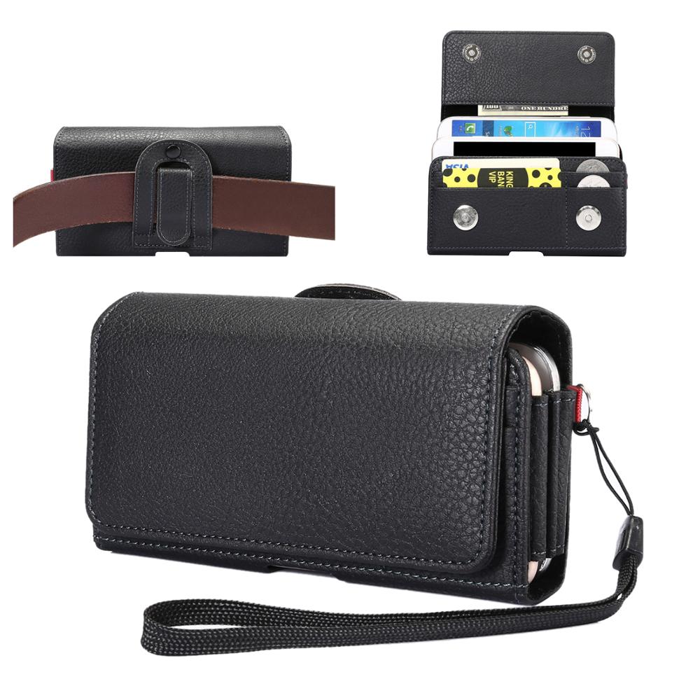Voor Iphone Xs/X Universele Lederen Wallt Riem Telefoon Holster Voor Iphone Xs Max/8P/7P/6P, voor Samsung S20/S10 + / S9 + / S8 +