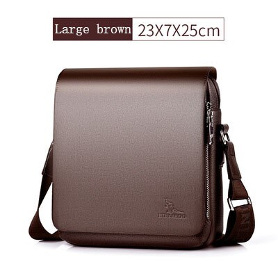 Mannen Crossbody Schoudertassen Pu Lederen Aktetas Voor Mannen Business Man Messenger Bag: 8851 Large brown