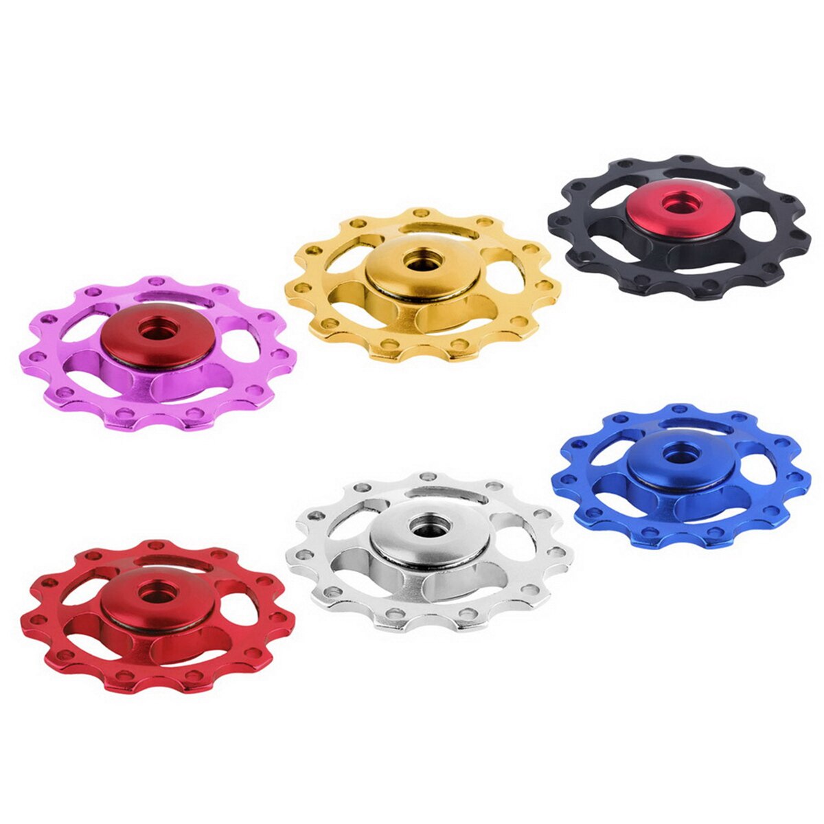 Variable Speed Guide Wheel of Bicycle and Mount Bike Rear Guide Wheel of Transmission Multi-color CNC Anode Guide Wheel