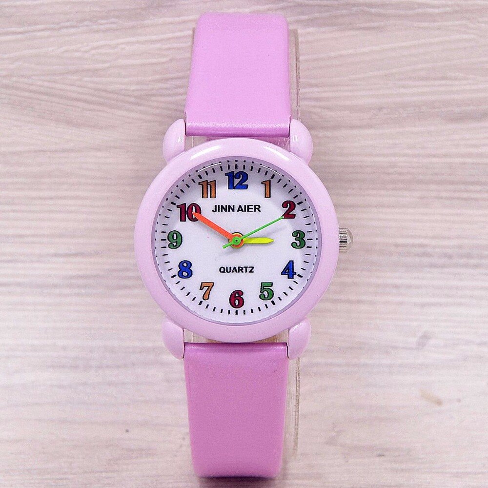 Quartz Candy Digitale Simple Kids Jongens Meisjes Student Horloge Horloge Relojes Montres Kol Saati: pink
