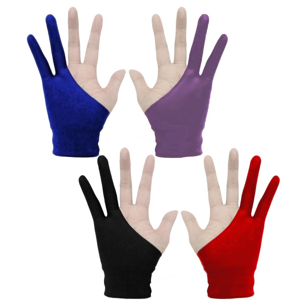 Gants de dessin à 2 doigts pour artiste , Anti-salissure pour tablette graphique, stylo de dessin, taille M, 4 pièces