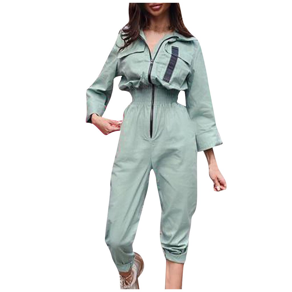 Active Wear Woman Tracksuits Set Lapel Pocket Tops Grandado