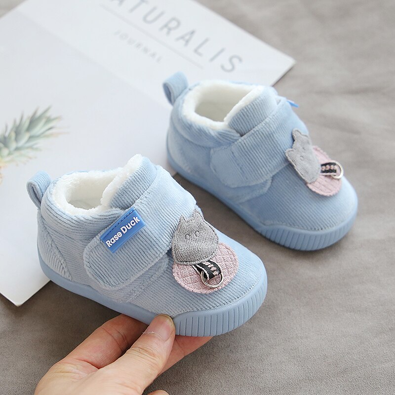 hiver infantile enfant en bas âge bottes bébé filles bottes de neige fond mou de en peluche dessin animé enfants enfants chaussures de plein air: Bleu ciel / 18(Insole 14.0cm)