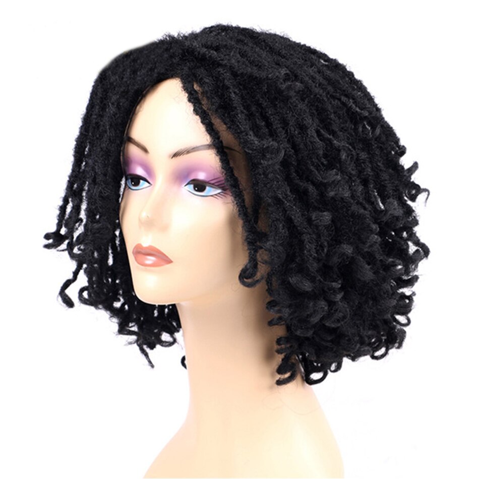 Goddess Locs Crochet Braids Bobo Wig Dreadlock Wig Twist Wigs Synthetic Hair Fuax Locs Cute Crochet Braided Wigs for Black Women