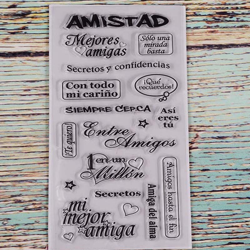 Mama Papa Spaans Transparant Clear Stempel Voor Diy Scrapbooking/Card Making/Kids Kerst Fun Decoratie Benodigdheden