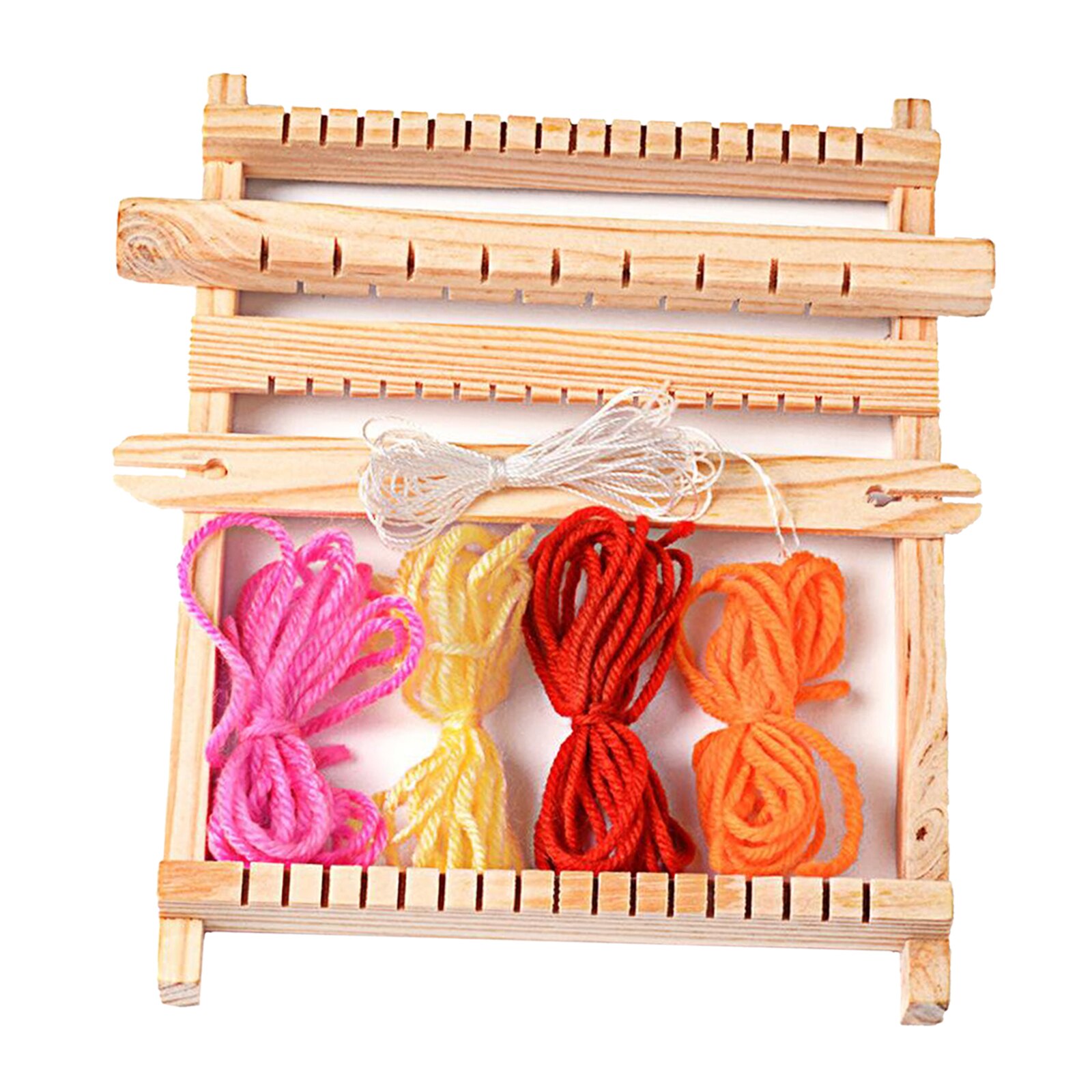 Kit de tapiz de telar tejido para pared, 9,1 "X 2,8", marco de madera artesanal