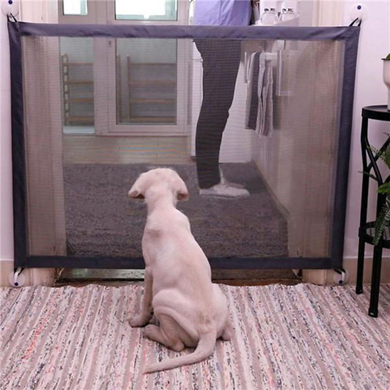 Ingenious Mesh Magic Pet gate Safe Guard and Install anywhere Pet safety EnclosureNew Qgnv