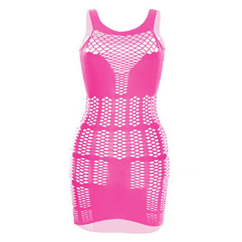 Jupe en filet dos nu pour femmes, Lingerie, nuisette sans manches, Sexy, vêtements sexuels pour femmes, vêtements de nuit: rose red
