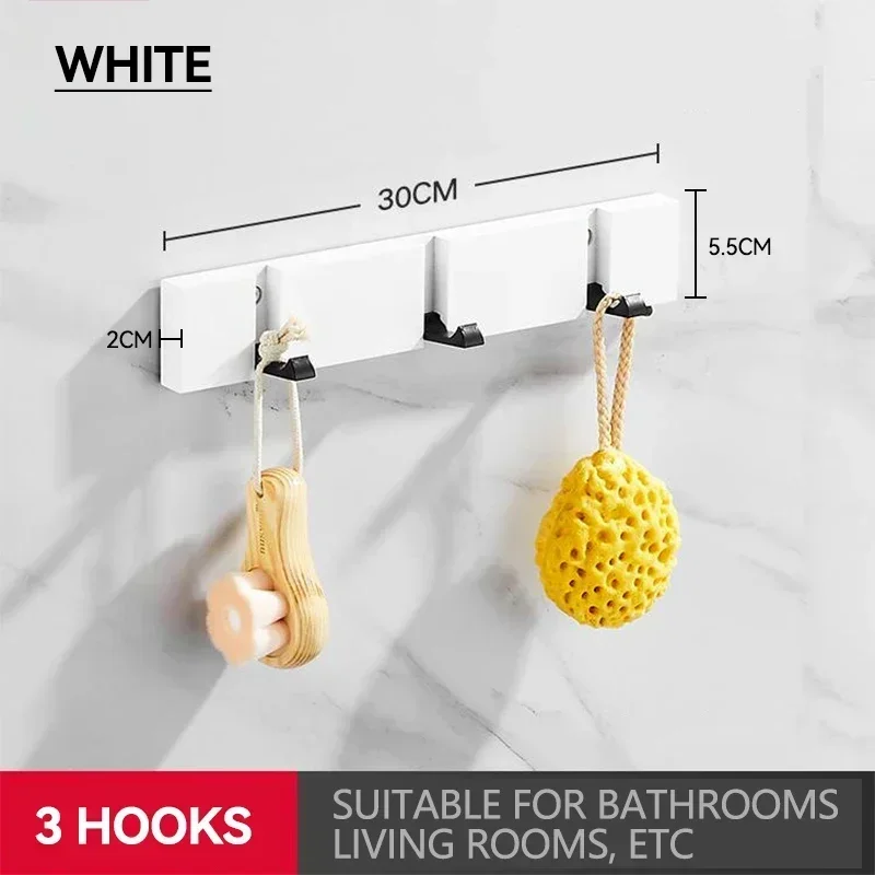 Opvouwbare Bamboe Onzichtbare Badkamerhaak Houten Ophanghaken Jas Handdoekhangers Huishoudelijke Boomstammen Witte Antieke Kleur Rijhouder: Oranje