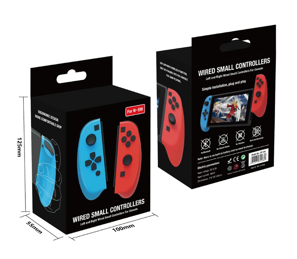 left and right wired small controllers for console for Nintend Switch plug and play not need charger Wired Joystick Gamepad