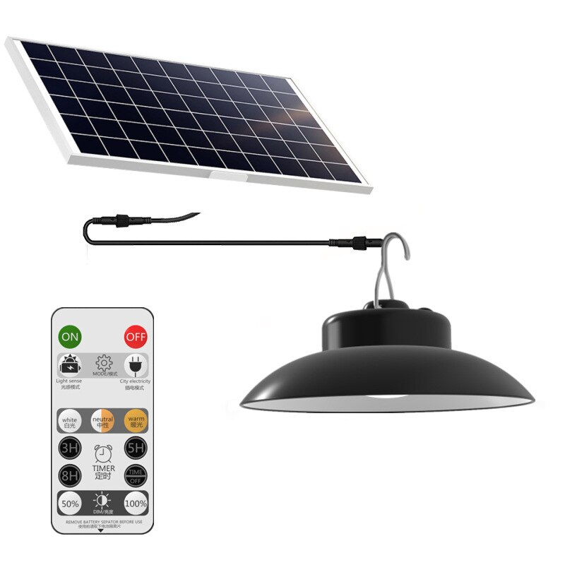 Solar Led Light Outdoor Shed Lights Garden Light Wall Lamp Sunlight Waterproof Cord Sunlight Pendant Ceiling Porch Indoor: Hook Mode