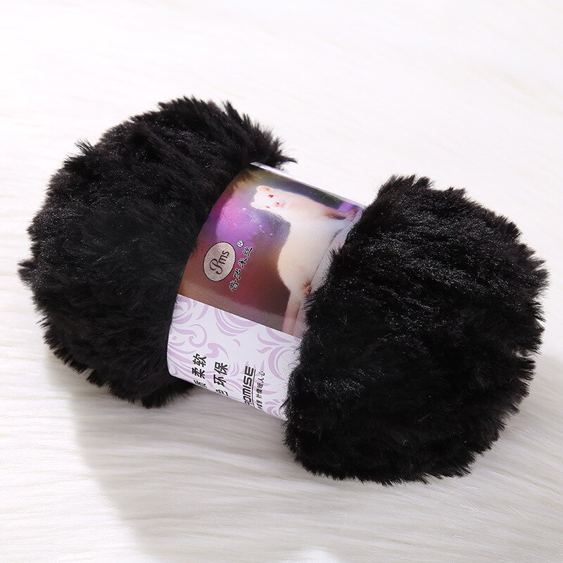 Fil de fausse fourrure en laine de cachemire, 50 g/rouleau, pour tricot à la main, Crochet, pull, fil pour vêtements de bébé, écharpe, fil de vison pelucheux